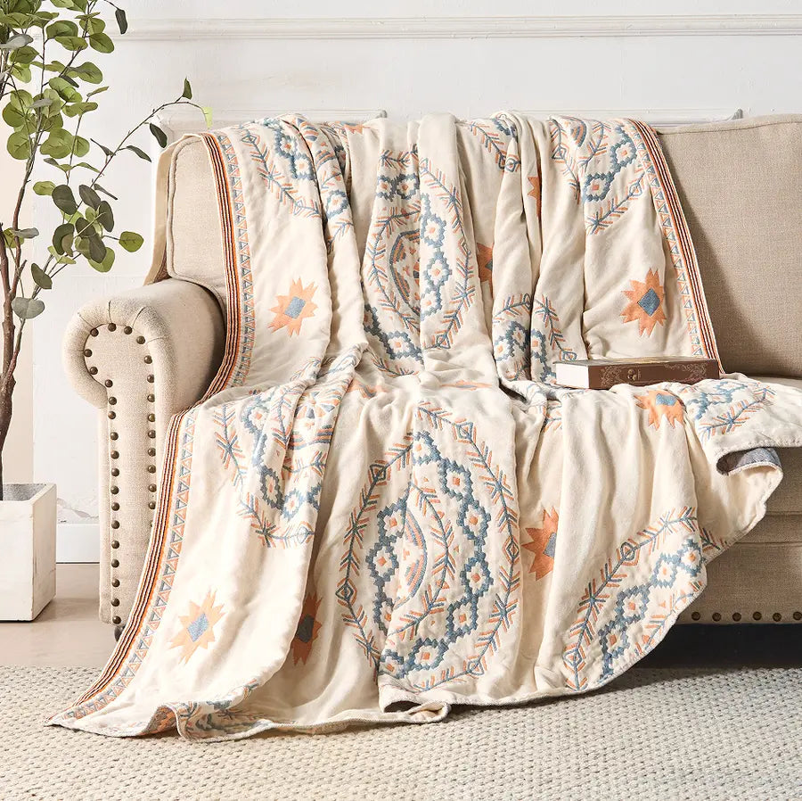 Sieste – Couvre-Lit Bohème en Gaze de Coton