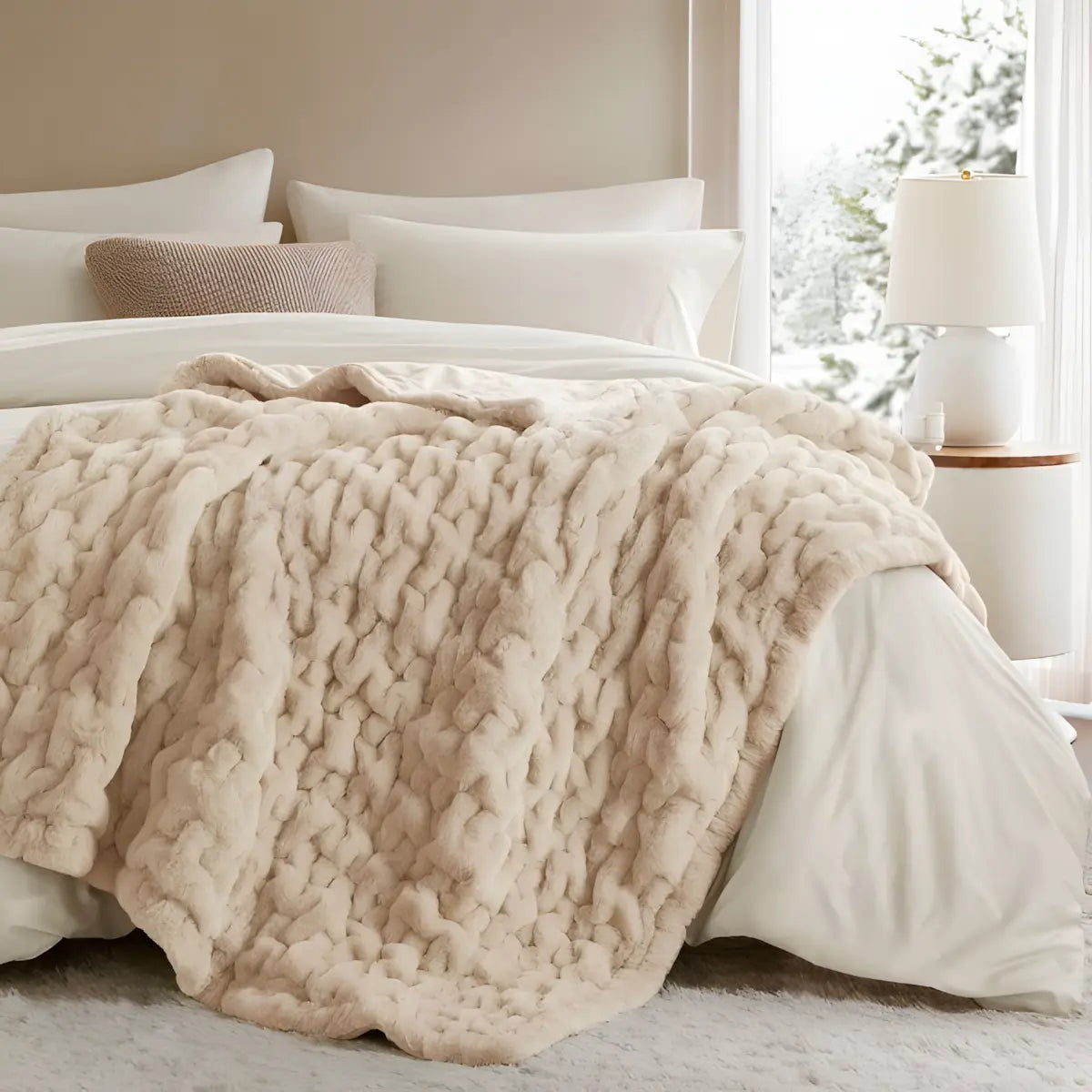Froufrou – Plaid Fausse Fourrure Froncée