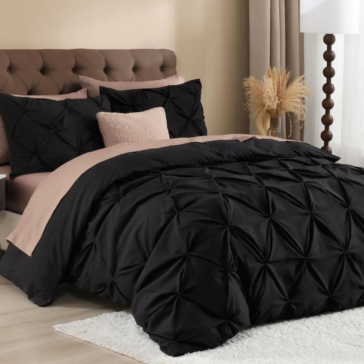 Charme – Housse de Couette Plissée avec Taies