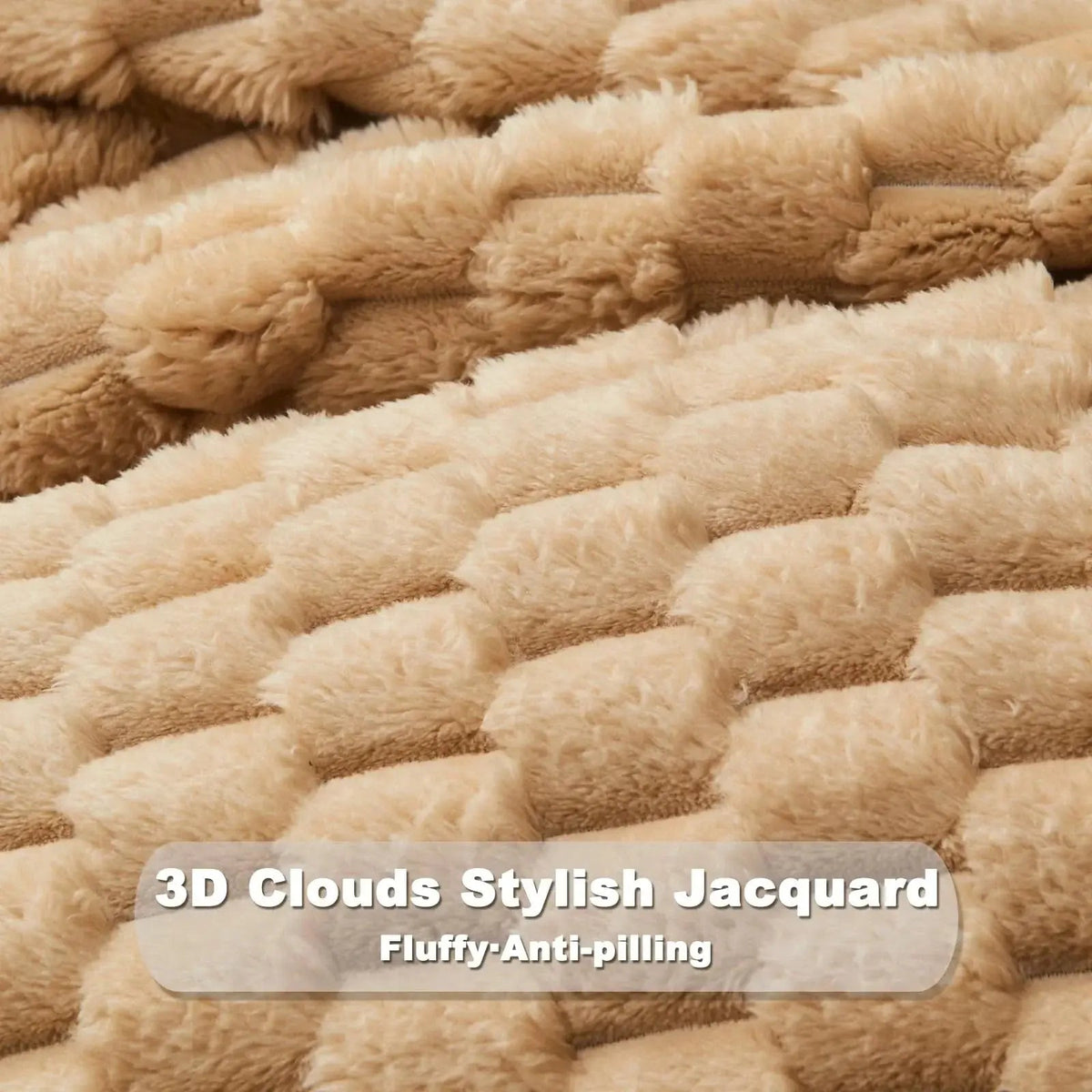 Cumulus – Couverture Flanelle Jacquard Nuages 3D