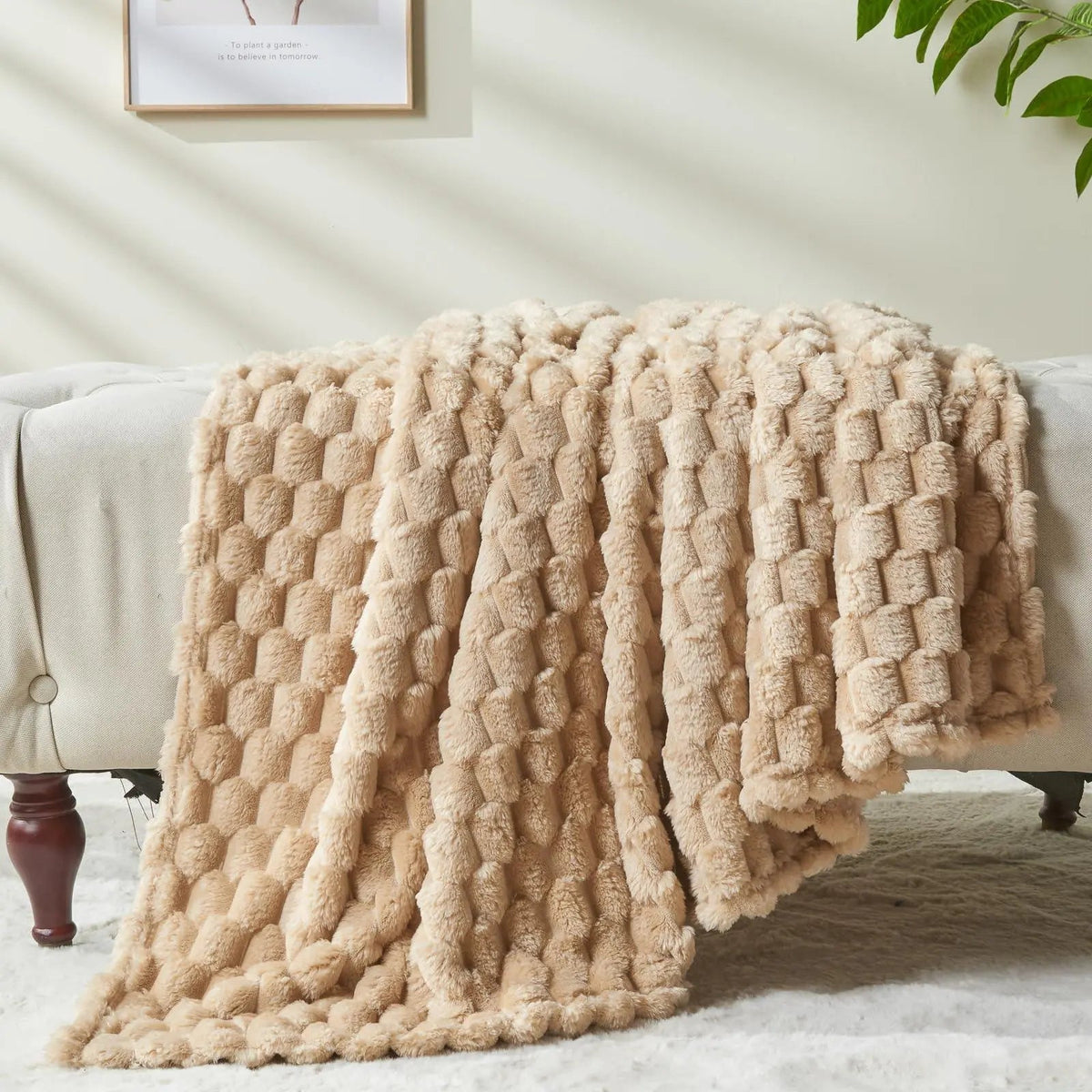 Cumulus – Couverture Flanelle Jacquard Nuages 3D