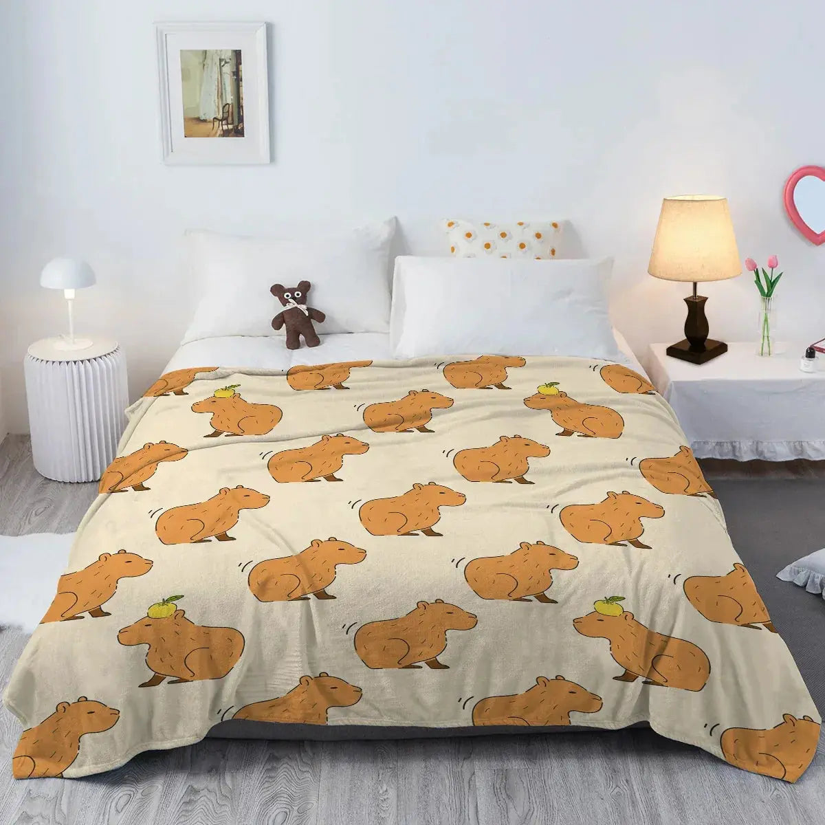 Capy – Plaid Flanelle Imprimé Capybara