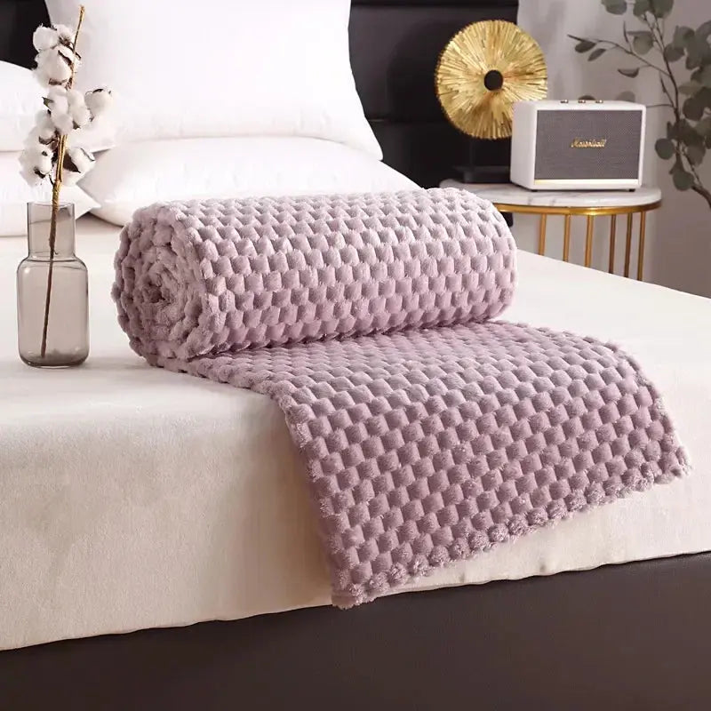 Cumulus – Couverture Flanelle Jacquard Nuages 3D