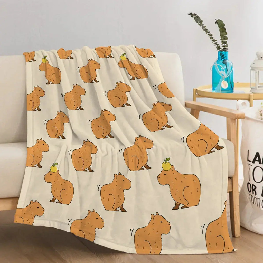 Capy – Plaid Flanelle Imprimé Capybara