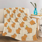 Capy – Plaid Flanelle Imprimé Capybara