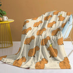 Capy – Plaid Flanelle Imprimé Capybara
