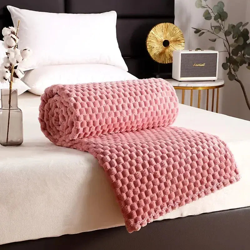 Cumulus – Couverture Flanelle Jacquard Nuages 3D