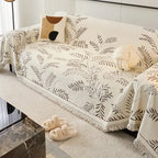 Feuillage – Jeté de Canapé Chenille Jacquard