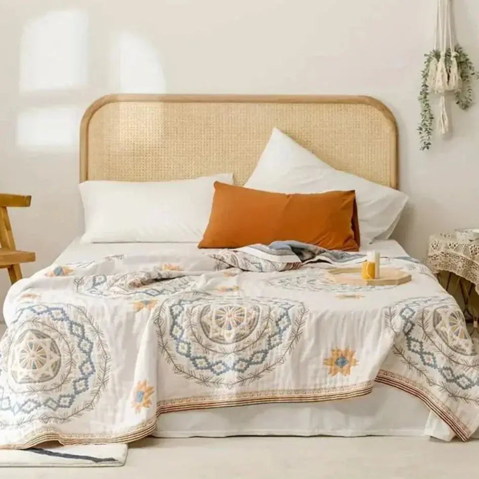 Sieste – Couvre-Lit Bohème en Gaze de Coton