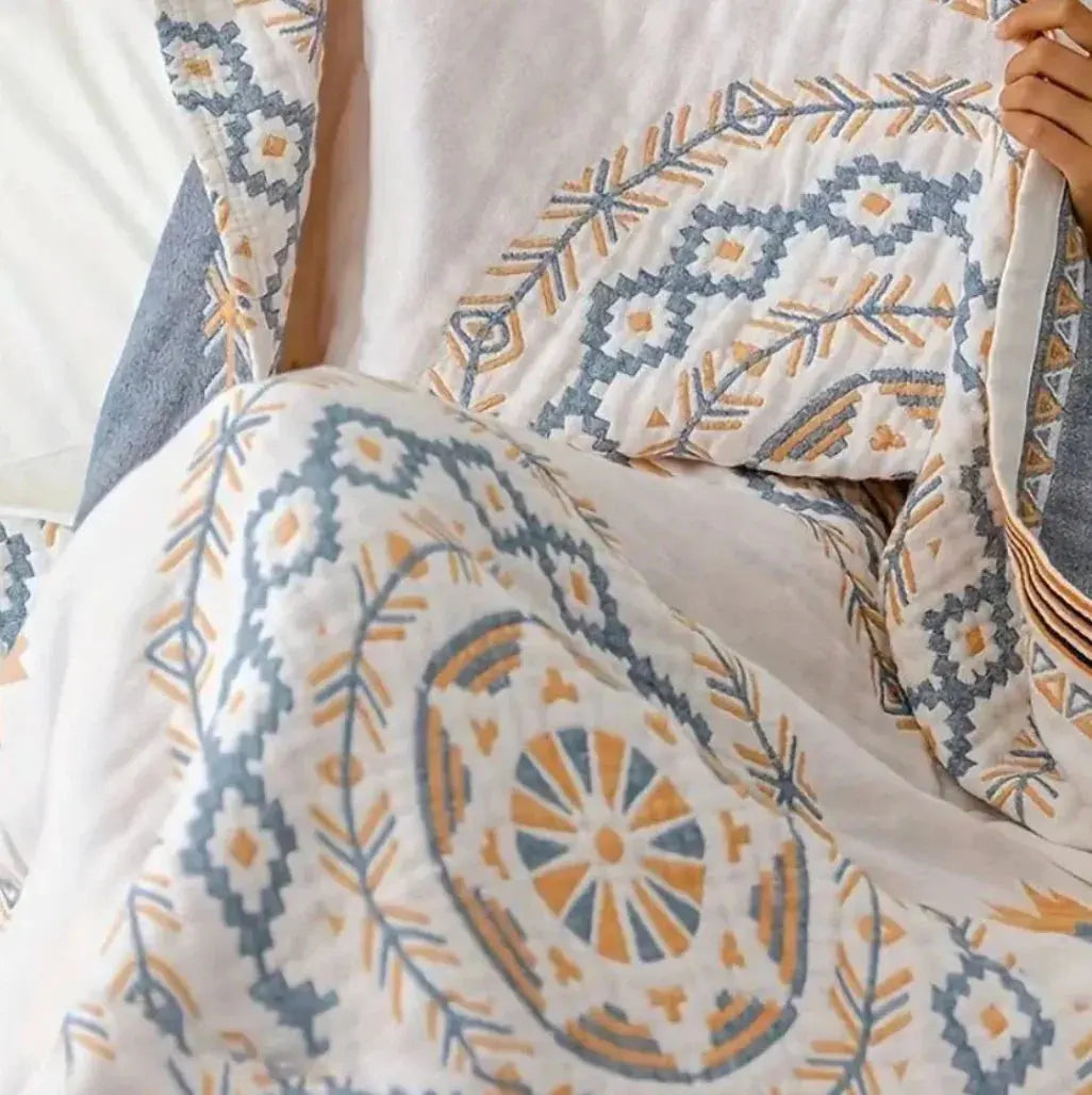 Sieste – Couvre-Lit Bohème en Gaze de Coton