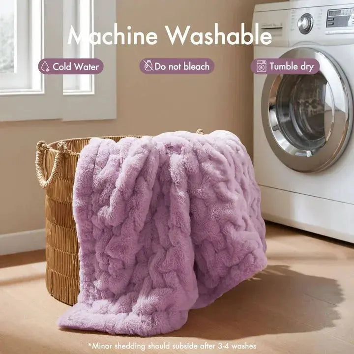 Froufrou – Plaid Fausse Fourrure Froncée