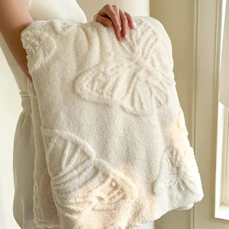 Flocon – Couverture Polaire Corail Unie