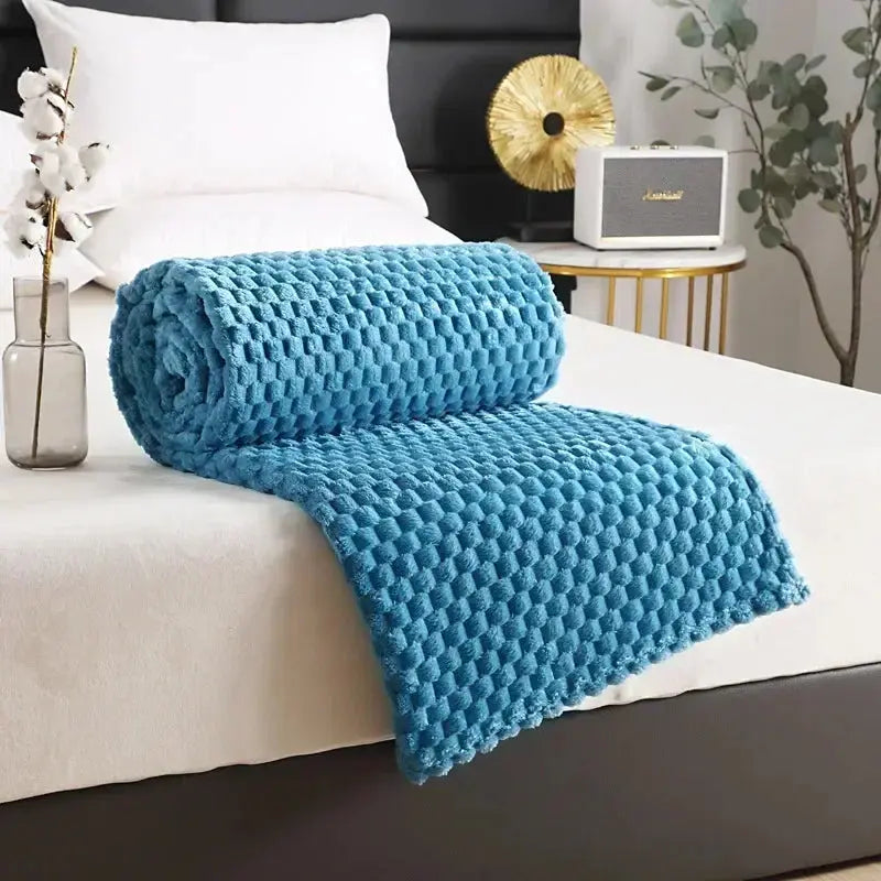 Cumulus – Couverture Flanelle Jacquard Nuages 3D