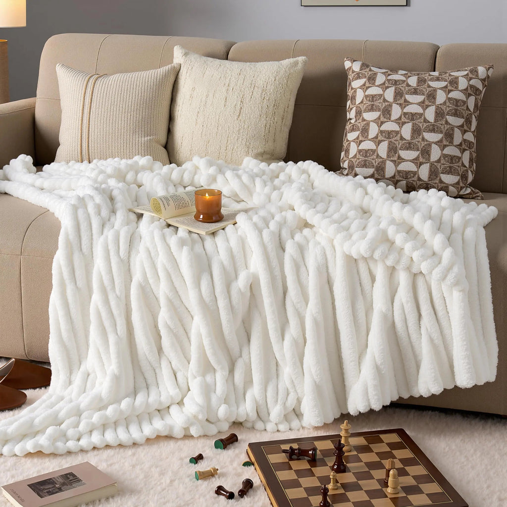 Lapinou – Plaid Fausse Fourrure de Lapin Luxe