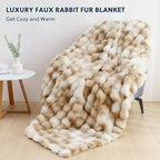 Aurore – Plaid Fausse Fourrure Tie & Dye