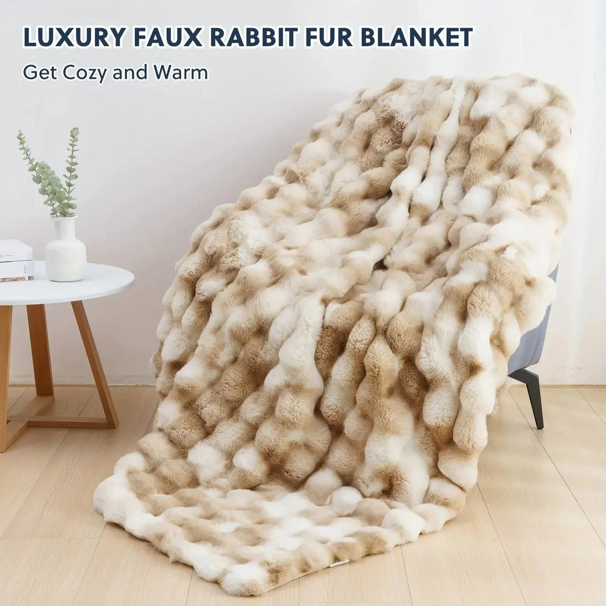 Aurore – Plaid Fausse Fourrure Tie & Dye