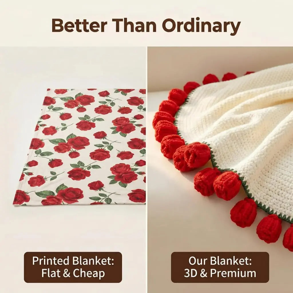 Bouquet – Plaid Crochet Roses