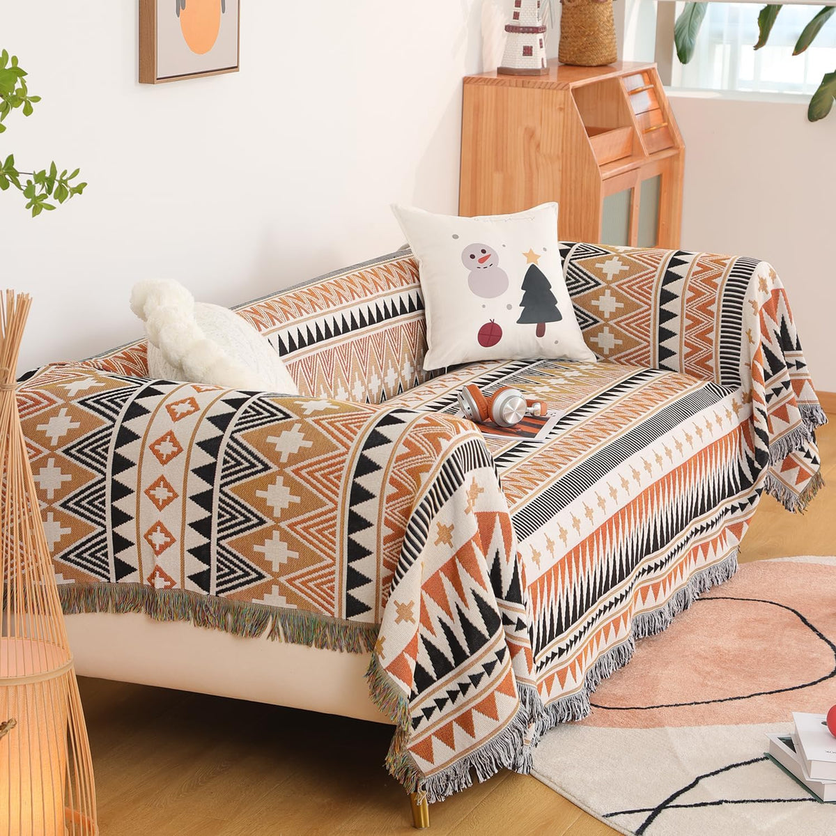 Nomade – Plaid Décoratif Bohème Tissé
