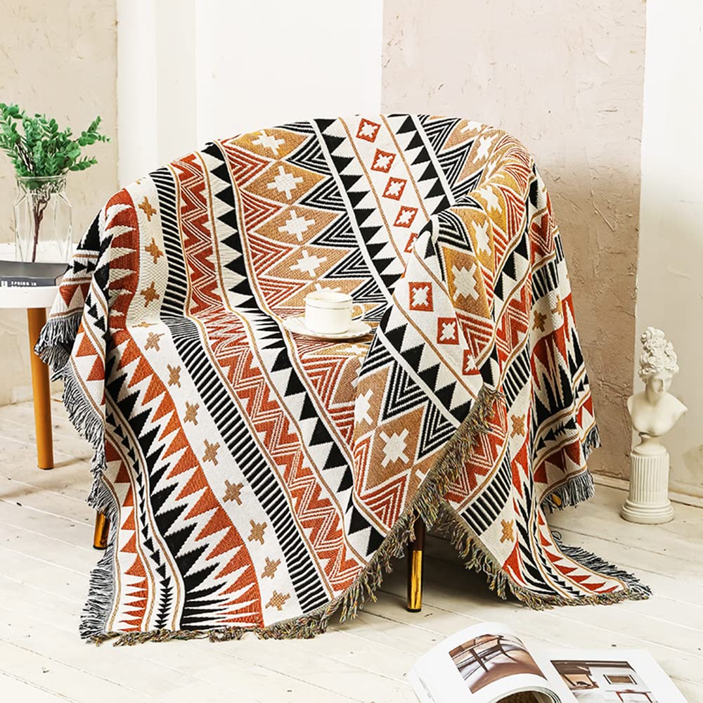 Nomade – Plaid Décoratif Bohème Tissé