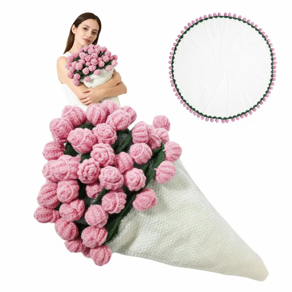 Bouquet – Plaid Crochet Roses