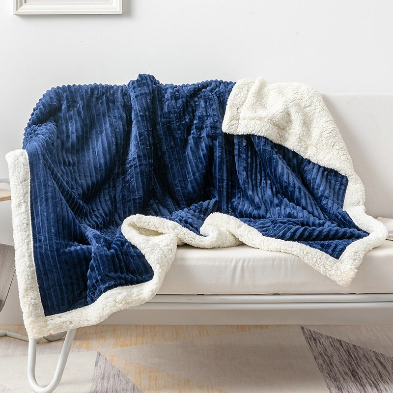 Velours – Couverture Flanelle Côtelée 3D