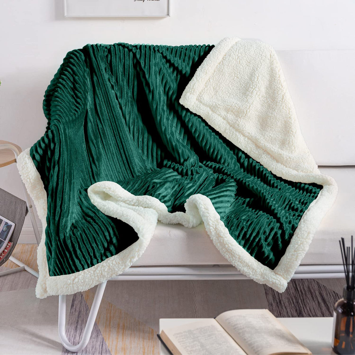 Velours – Couverture Flanelle Côtelée 3D