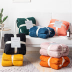 Velours – Couverture Flanelle Côtelée 3D