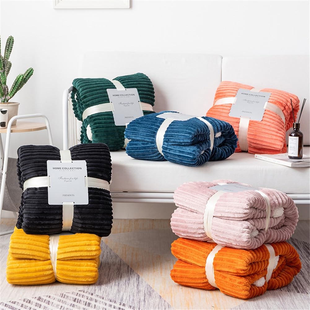 Velours – Couverture Flanelle Côtelée 3D