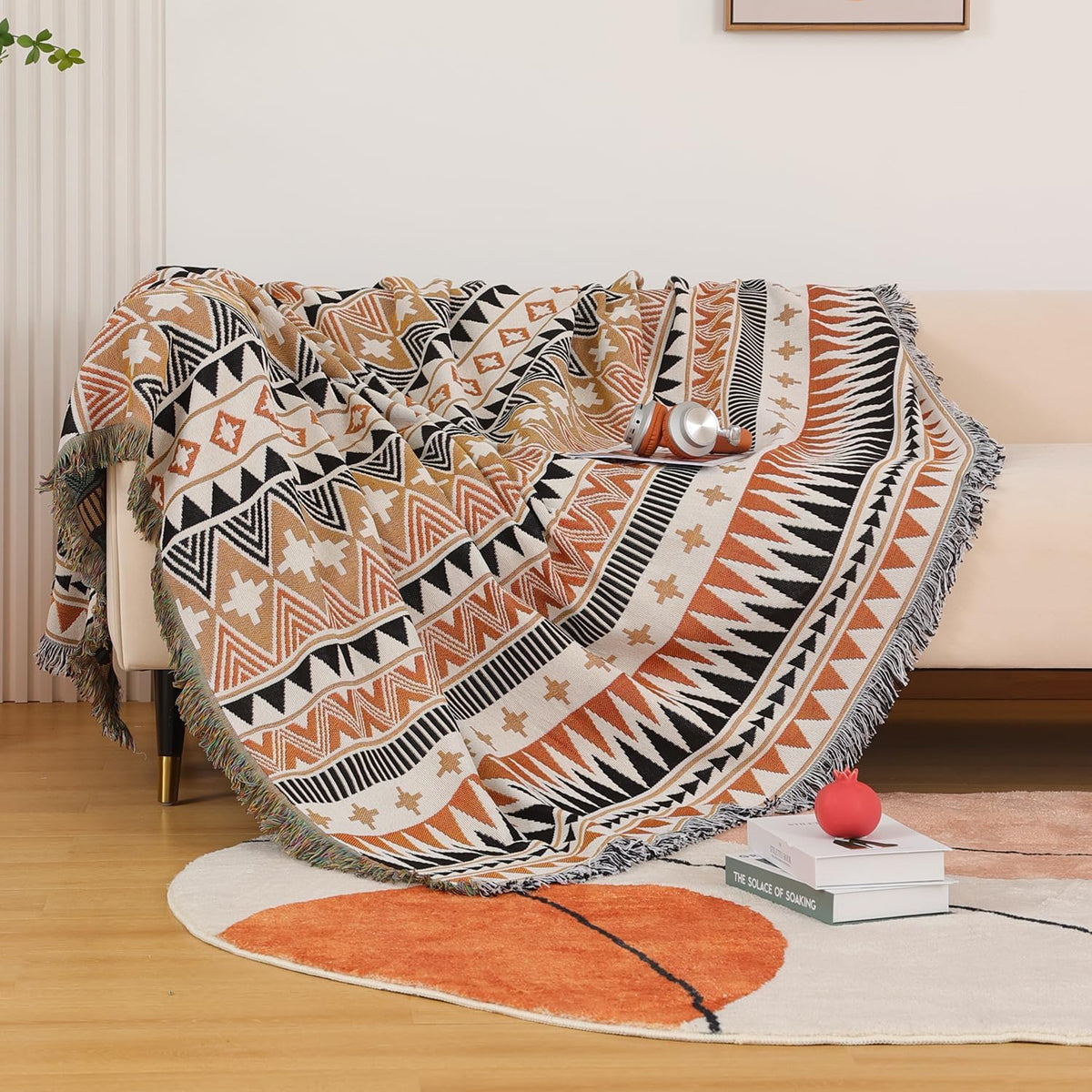 Nomade – Plaid Décoratif Bohème Tissé