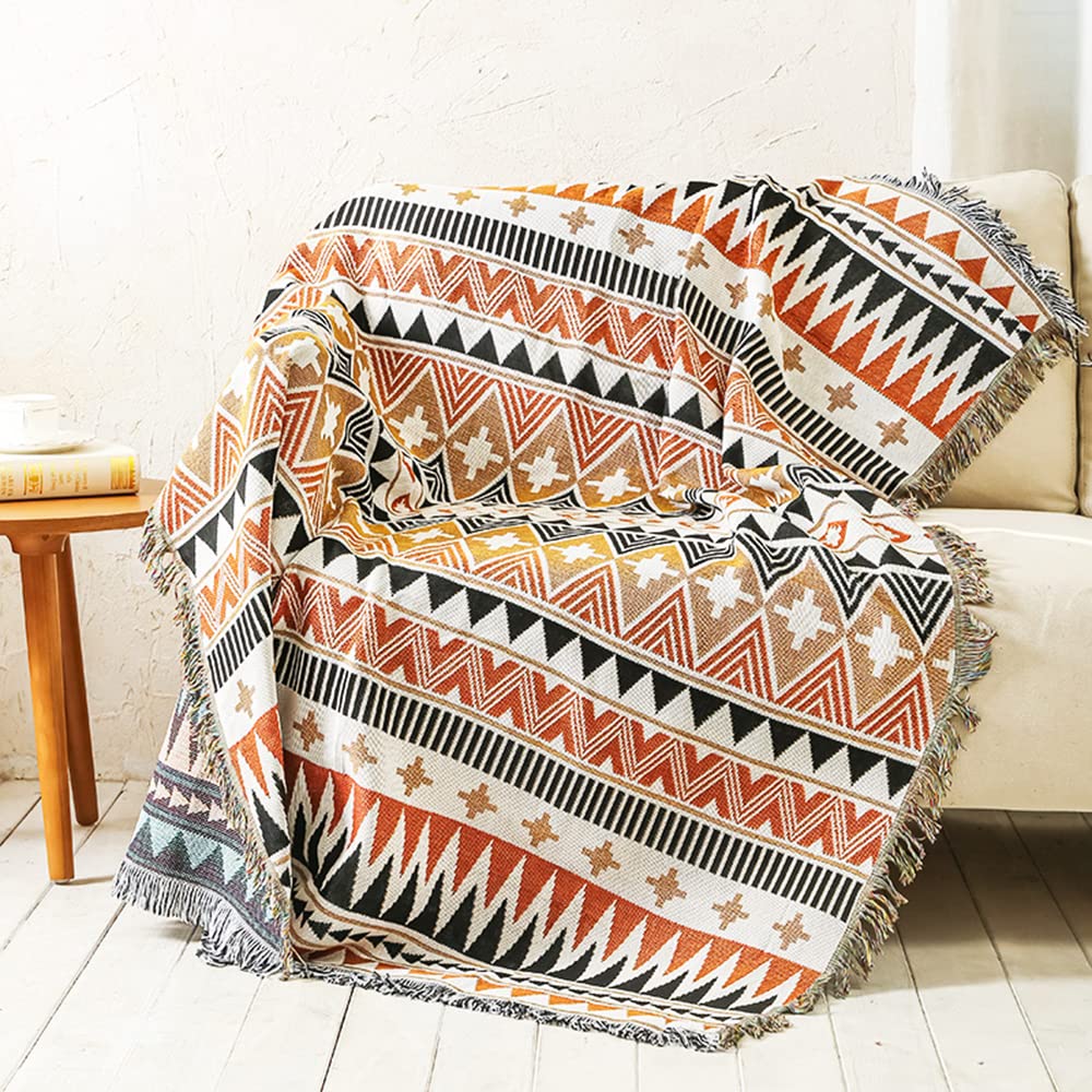 Nomade – Plaid Décoratif Bohème Tissé