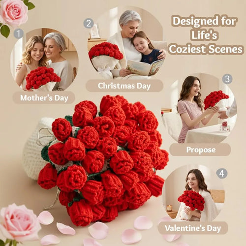 Bouquet – Plaid Crochet Roses