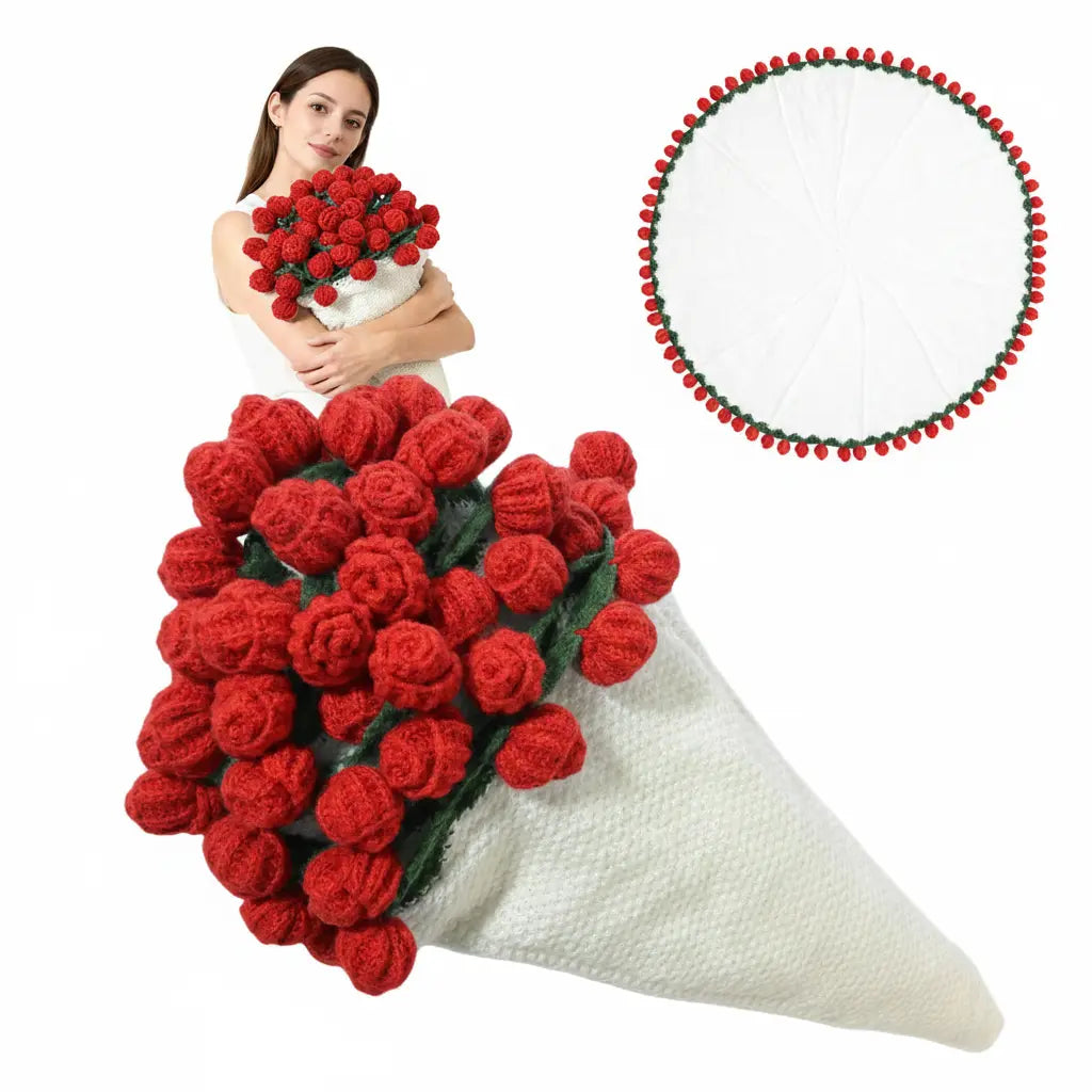 Bouquet – Plaid Crochet Roses