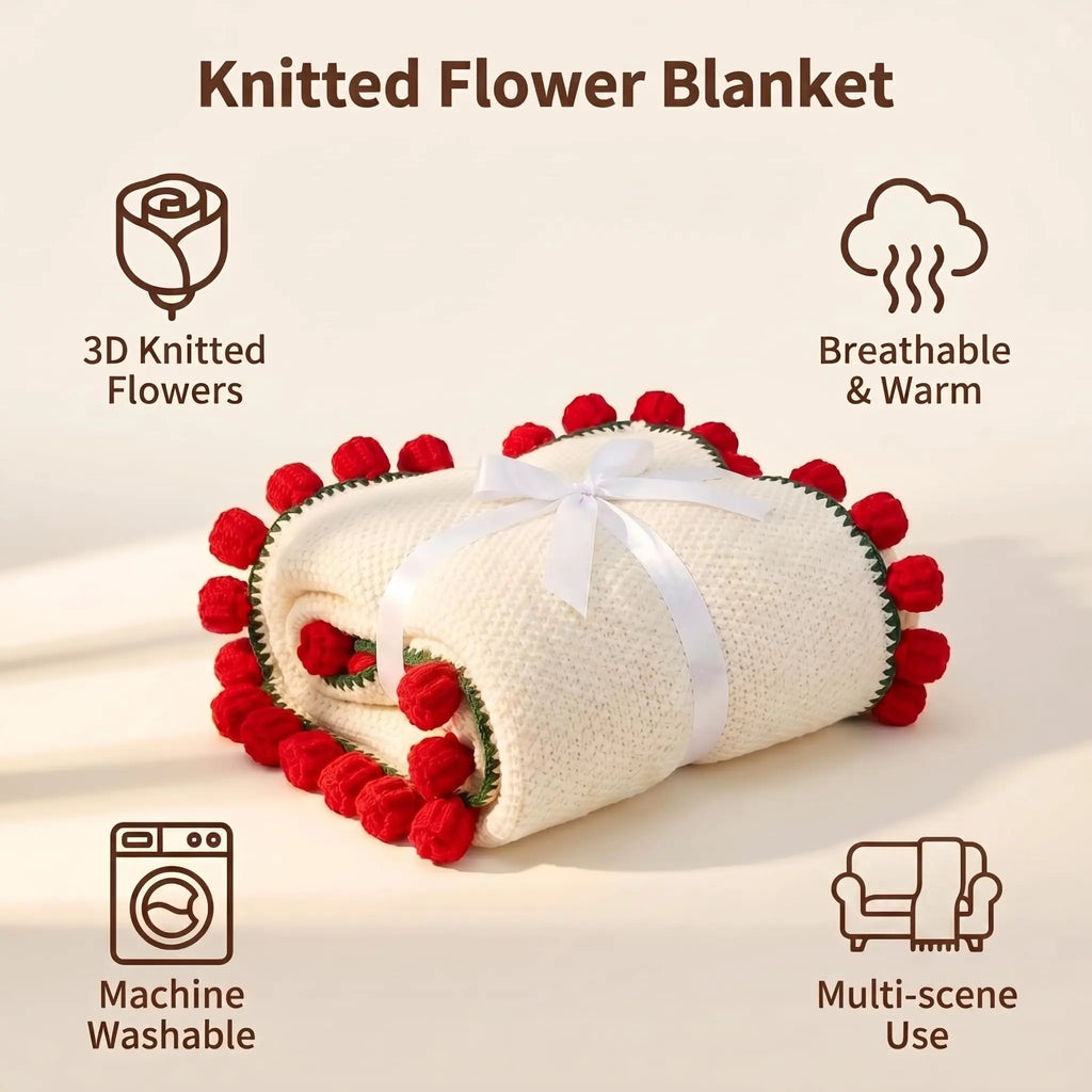 Bouquet – Plaid Crochet Roses