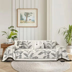 Feuillage – Jeté de Canapé Chenille Jacquard