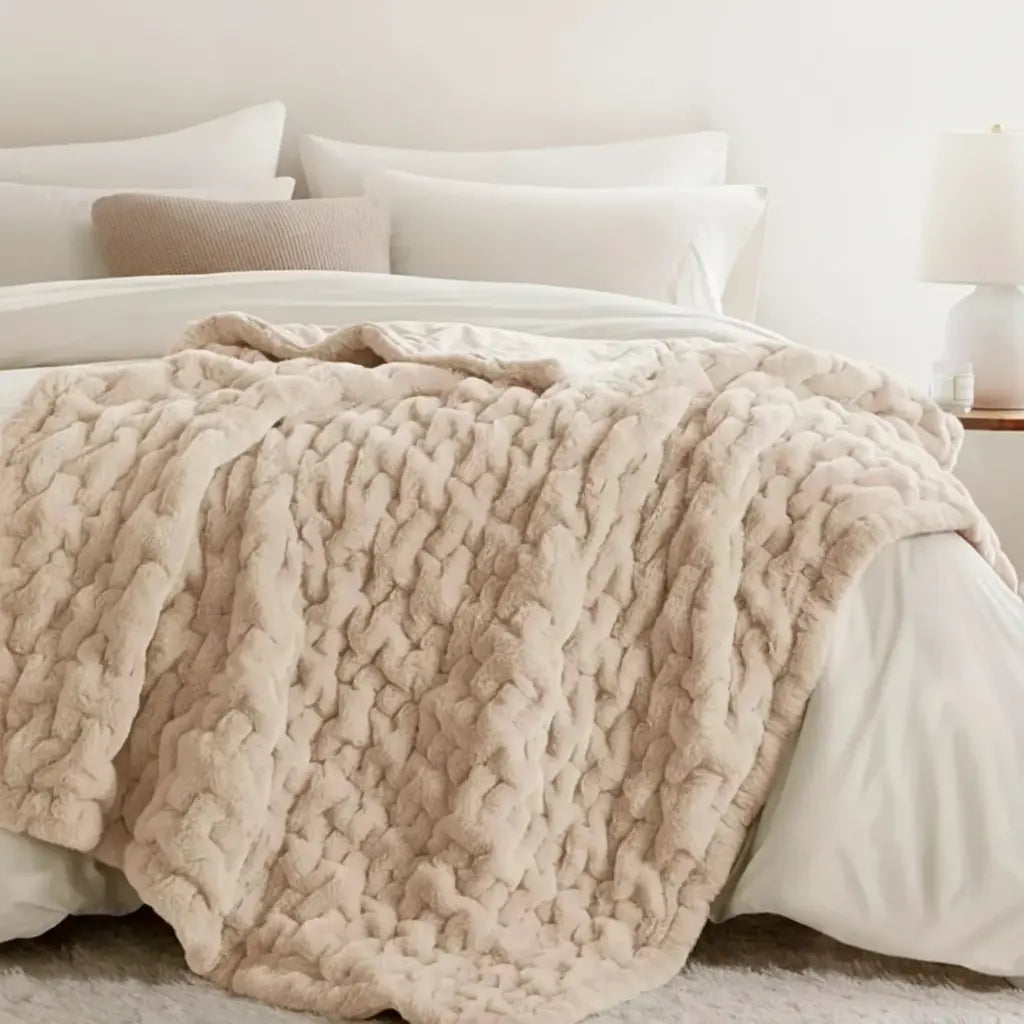 Froufrou – Plaid Fausse Fourrure Froncée