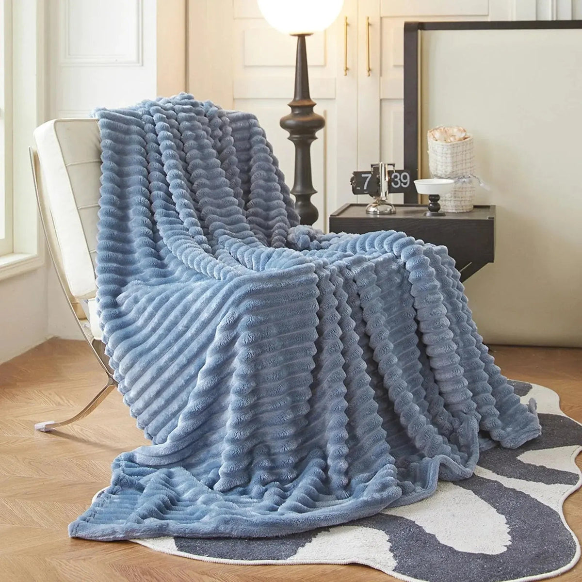 Hermine – Plaid Fausse Fourrure de Lapin