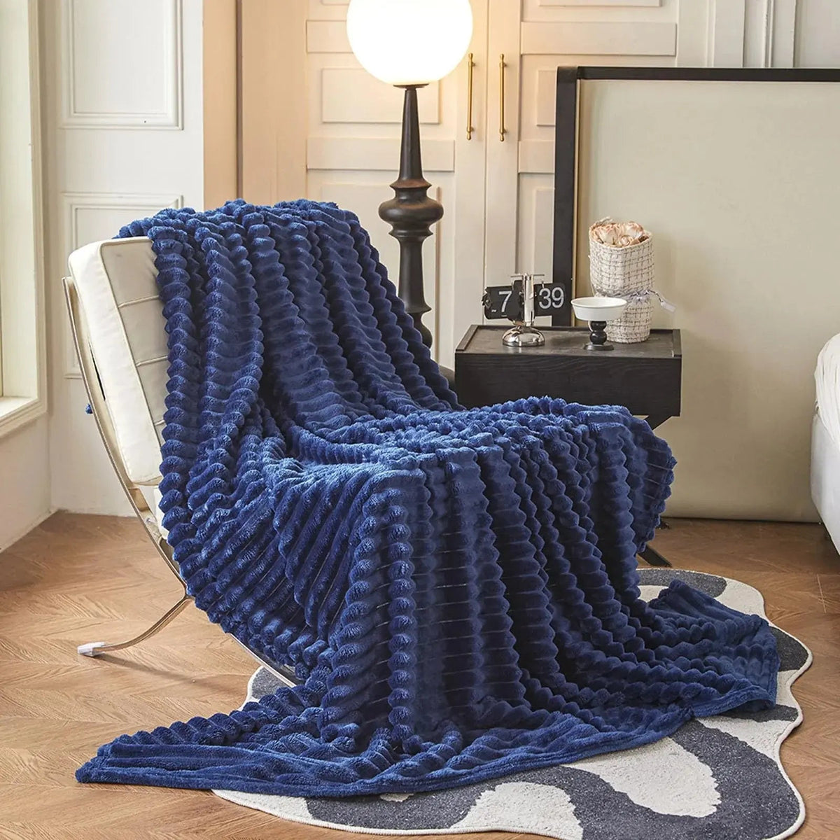 Hermine – Plaid Fausse Fourrure de Lapin