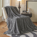 Hermine – Plaid Fausse Fourrure de Lapin