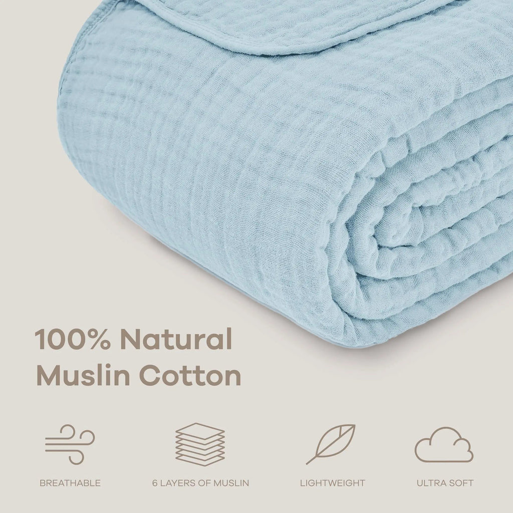 Nuage – Plaid Mousseline de Coton Léger